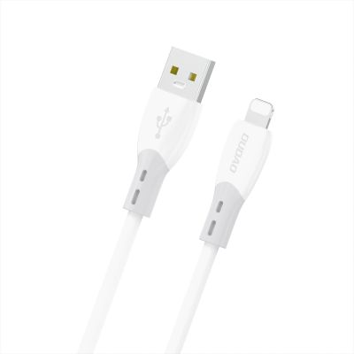 Dudao L25SL 30W USB-A - Lightning Cable with Soft Silicone Braid 1m - White