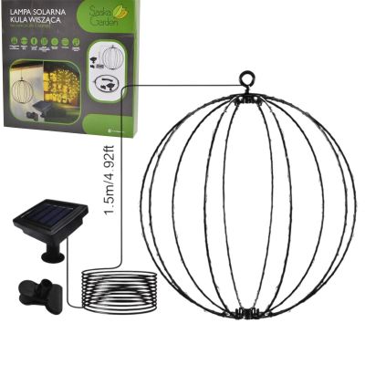 16. SOLAR HANGING LAMP BALL 30CM 120 LED WARM WHITE