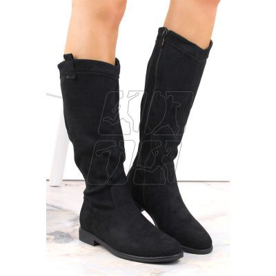 3. Openwork suede boots Vinceza W JAN234A black