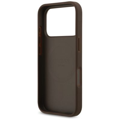 7. Guess 4G Circle Classic Logo MagSafe case for iPhone 17 Pro - brown