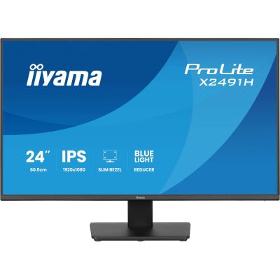 3. iiyama ProLite X2491H-B1 computer monitor 60.5 cm (23.8") 1920 x 1080 px Full HD LCD Black