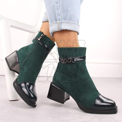 5. D&amp;A S.Barski ankle boots with decorative heel Premium Collection W MR880-018 OLI269B