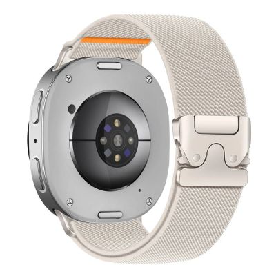 2. Tech-Protect Nylon Clasp Strap for Samsung Galaxy Watch 40/44/46 mm - Beige
