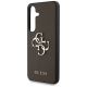 6. Guess Grained Big 4G Logo Small Classic Logo case for Samsung Galaxy S25 brown