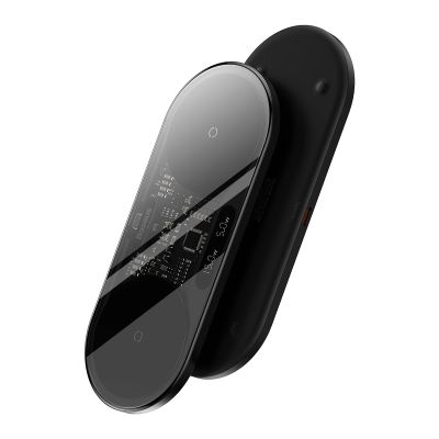 5. Baseus Digital LED Display dual wireless charger with digital display 20W black (WXSX010101)
