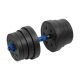 12. Bituminous adjustable dumbbells with connector 2x15kg REBEL ACTIVE