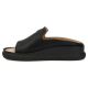 2. Women's leather wedge sandals, black, Filippo DK7758