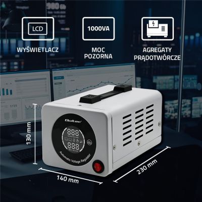 3. Qoltec Automatic Voltage Stabilizer AVR 1000VA