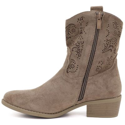 3. Women’s Beige Perforated Ankle Boots M.Daszyński MR2353-23