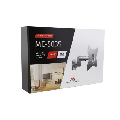 6. Maclean MC-503S Monitor Wall Mount (Swivel, Wall, Tilt; 23" - 42"; Max. 30kg)