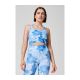 4. CASALL Blossom Square Neck Sports Top Blue
