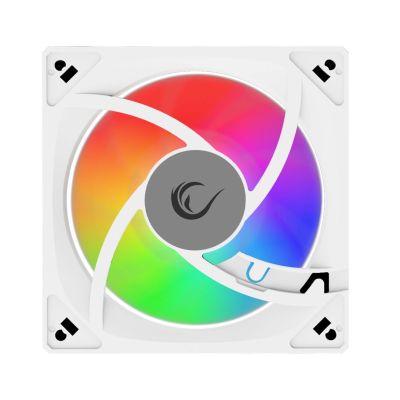 4. RAMPAGE 120 mm 1800 RPM Infinite Loop ARGB White PWM Case Fan