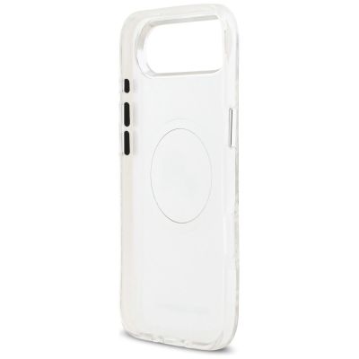 7. Karl Lagerfeld IML Glitter Karl&Choupette Heads Logo MagSafe Case for iPhone Air - Gray