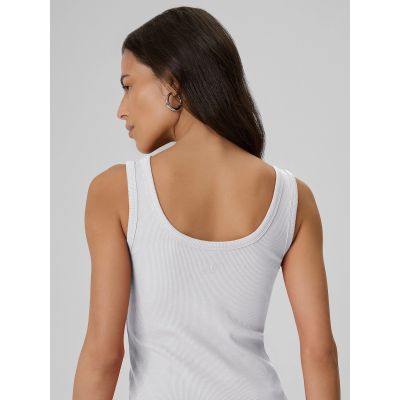 2. Women's slim ribbed knit top 4F 4FRSS26TSLEF337-10S