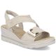 Women's beige wedge sandals Rieker 67410-62
