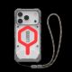 UAG Pathfinder Clear MagSafe Bundle Case with Lanyard for iPhone 17 Pro - Gray/Red