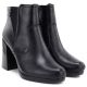 4. Women's ankle boots with a block heel and platform, insulated, black, M.Daszyński AF125B-1