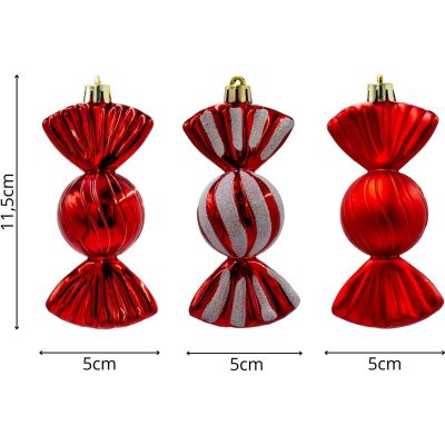 12. SAFE PLASTIC BALL MATRIX CANDY 6 PCS MICA RED