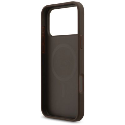 7. Guess 4G Circle Classic Logo MagSafe case for iPhone 17 Pro Max - brown