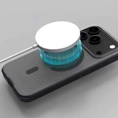 14. Nillkin Super Frosted Shield Pro MagSafe Compatible Case for iPhone 17 Pro - Transparent Black