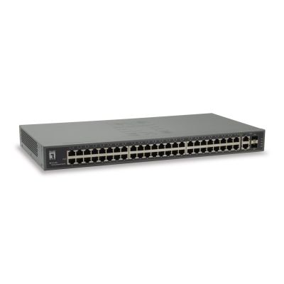 4. LevelOne FGU-5021 Switch - Unmanaged - 48 x 10/100 + 2 x Combo Gigabit SFP - Rack-mountable