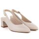 3. Beige Sergio Leone SK463 women's pumps with a strap
