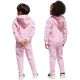 5. adidas Seasonal Essentials Tiberio 3-Stripes Fleece Tracksuit for Kids Pink JI6206
