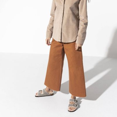 3. Birkenstock Arizona Shearling Stone Coin women's/men's insulated slippers, suede with lambswool, narrow (1017403)