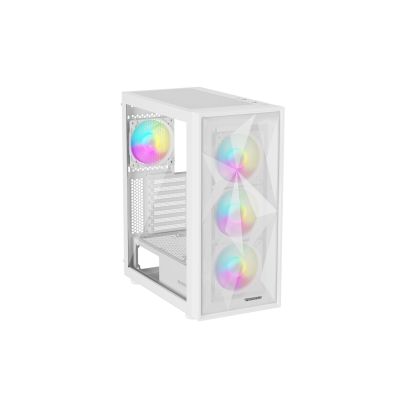 5. GENESIS DIAXID 605 ARGB MIDI TOWER CASE WITH WINDOW, USB-C, WHITE