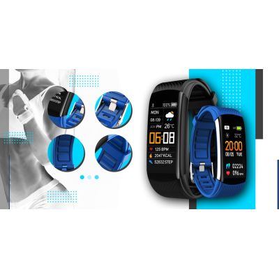 3. Smartwatch GIEWONT Black and Blue 2 Straps GW200-7