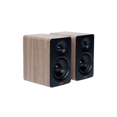 3. Edifier M60 (504778) 66W 2.0 Speakers, Oak Brown, Black