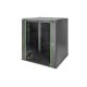 10. DYNAmic 19" 16U wall-mounted network cabinet 600x600, glass door, black, undivided, assembled, 60kg