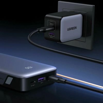 6. Ugreen Nexode Power Bank 10000mAh 30W USB-A 2xUSB-C - Gray