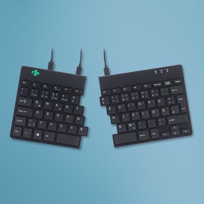 R-Go Tools Ergonomic R-Go Split Break v2 Keyboard with Break Software, QWERTZ_DE, Wired, Black
