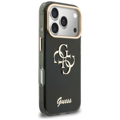 4. Guess IML 4G Script Metal Case for iPhone 17 Pro Max / 18 Pro Max - Black