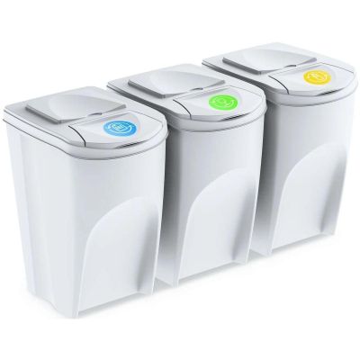 GARBAGE BINS 35 L SORTIBOX SET 3 PCS. GREY