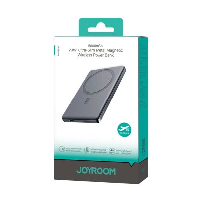 8. Powerbank Joyroom JR-PBM08 5000mAh 20W ultra-thin with inductive charging - gray