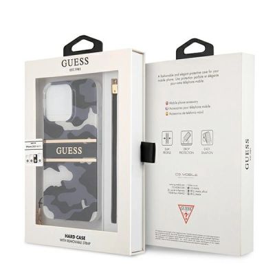 9. Guess GUHCP13LKCABBK iPhone 13 Pro / 13 6.1" black/black hardcase Camo Strap Collection
