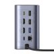 2. Baseus NU1 Air Spacemate hub 12in1 USB-C docking station - 2xHDMI 4K@60Hz 2xUSB-C 10Gb/s 2xUSB-A 5Gb/s 2xUSB-A (480Mb/s) RJ45 SD/microSD 3.0 USB-C (PD) - gray