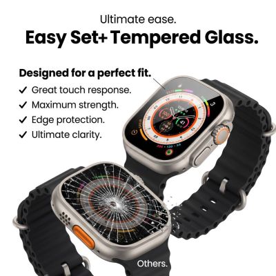 13. Tech-Protect Easy Set+ Tempered Glass 2-pack for Apple Watch Ultra 1/2 49mm - Clear