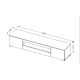 3. TV cabinet VIVA 180 black/gloss black+white