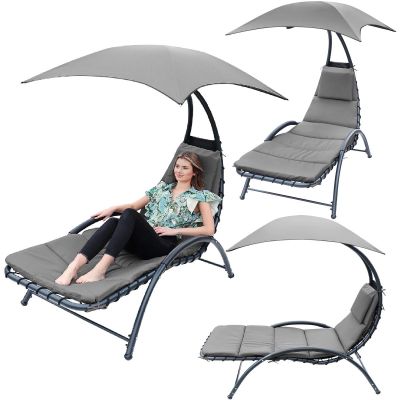 15. BERGAMO DECHAIR WITH UMBRELLA 200x125x180CM GRAY