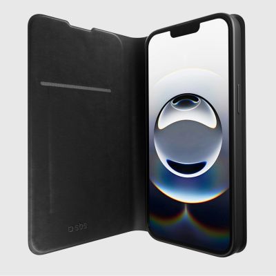 2. SBS Wallet Smooth Case for iPhone 16e / 17e with Flip - Black