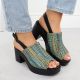 22. Women’s Block-Heel Woven Sandals M.Daszyński MR23126-7