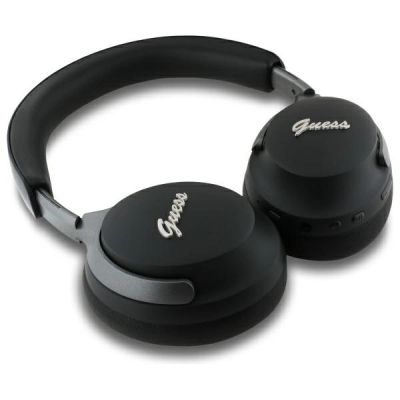 4. Guess Bluetooth ANC Headphones GUBHC22PSFCSMK Black Metal Script Logo
