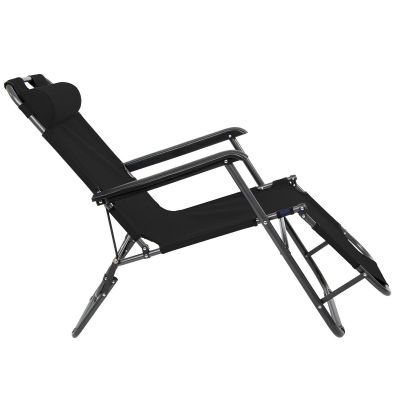 4. MULTIPLE-POSITION LEVEL CHAIR WITH HEADREST, BLACK