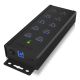 6. ICY BOX IB-HUB1703-QC3 USB 3.2 Gen 1 (3.1 Gen 1) Type-B 5000 Mbit/s Black