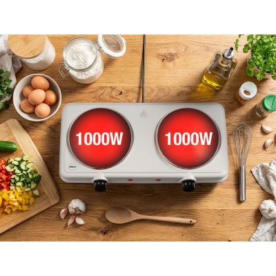 5. ELDOM DOUBLE-PLATE ELECTRIC COOKER PG23 DOPPO 2000W SILVER