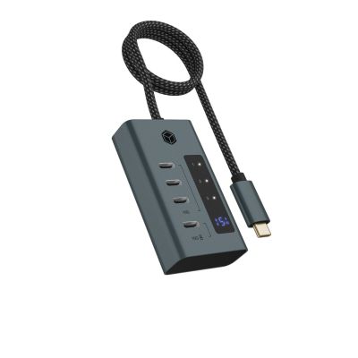 3. ICY BOX IB-HUB1454-C31 USB 3.2 Gen 1 (3.1 Gen 1) Type-C 10000 Mbit/s Blue, Gray