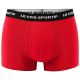 3. Le Coq Sportif men's boxer shorts 3-pack red gray navy blue